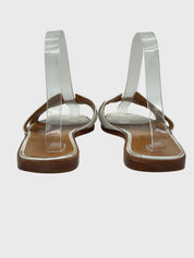 Hermès Oran Flache Sandale EU 39 Weiß - Image 5