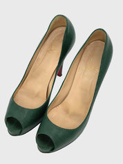 Christian Louboutin Very Privé 120 Plateau Pump EU 39.5 Grün