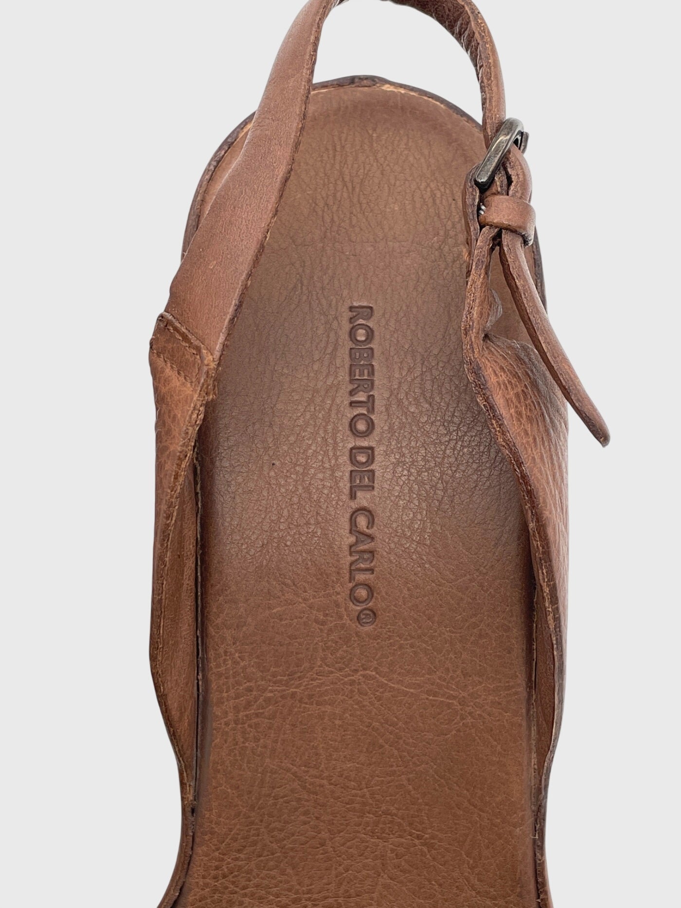 Roberto del Carlo Wedge Sandale mit Absatz EU 38.5 Braun - Image 8