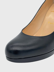 Christian Louboutin Leather Plateau Pump EU 38.5 Schwarz - Image 7