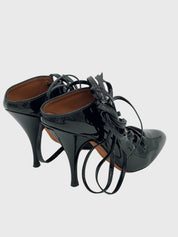 Givenchy Lace-up Patent Mule Pump EU 36 Schwarz