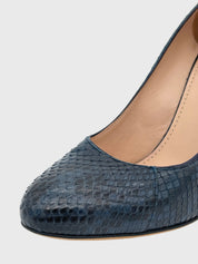 Bally Python Pointed-Toe Pump EU 39 Blau - Image 7