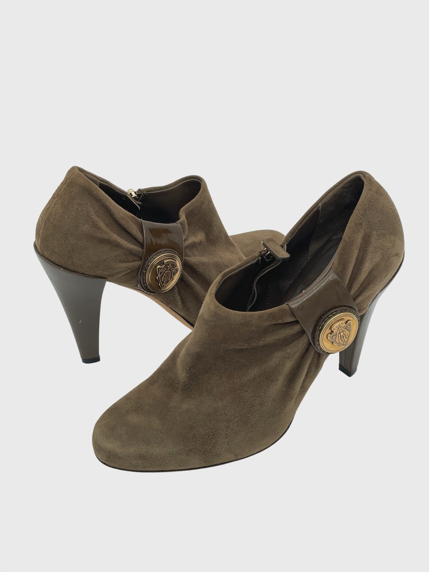 Gucci  Hysteria Crest Coin Ankle Boot EU 40 Grün