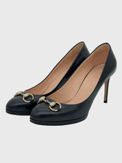 Gucci Horsebit Pump EU 38 Schwarz