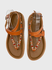 Isabel Marant Elham Flache Sandale EU 40 Braun