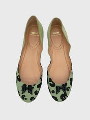 Moschino Shoes Cheap and Chic Leopard Bow Ballerina EU 37.5 Grün