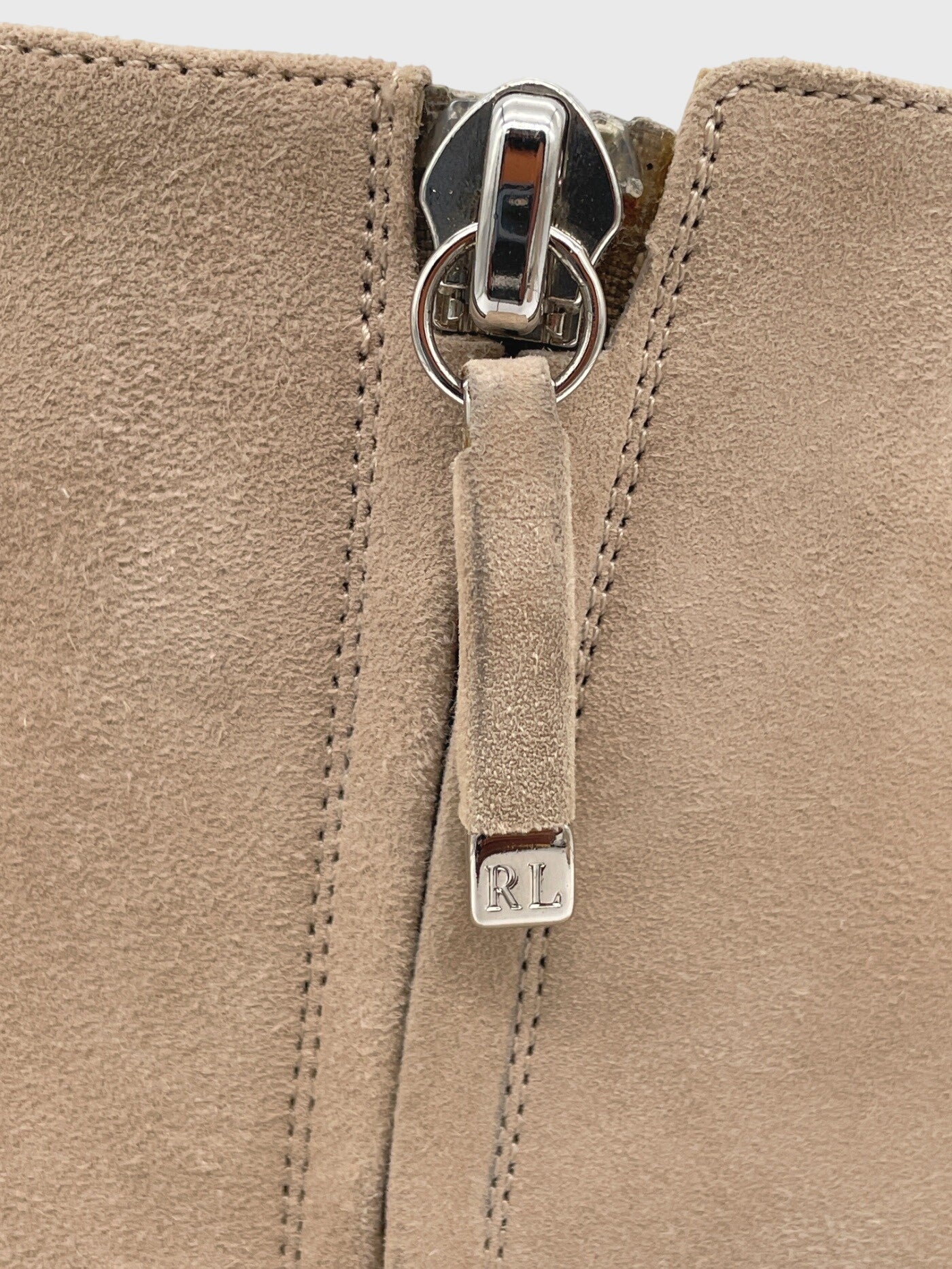 Ralph Lauren Collection Suede Stiletto Ankle Boot EU 38 Beige - Image 7
