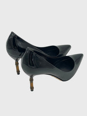 Gucci Kristen Bamboo Pump EU 38.5 Schwarz