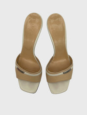 Bally Vintage Logo Plate Mule EU 38.5 Beige