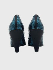 Marc Jacobs Sequins Block Pump EU 38.5 Metallic