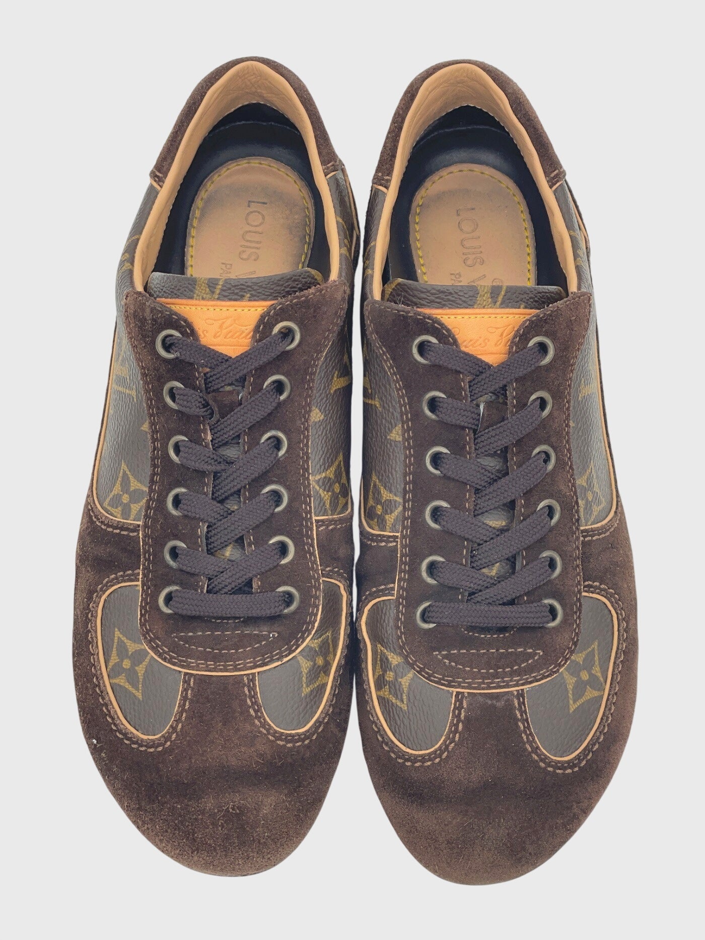Louis Vuitton Monogram Suede Low Top Sneaker EU 36.5 Braun