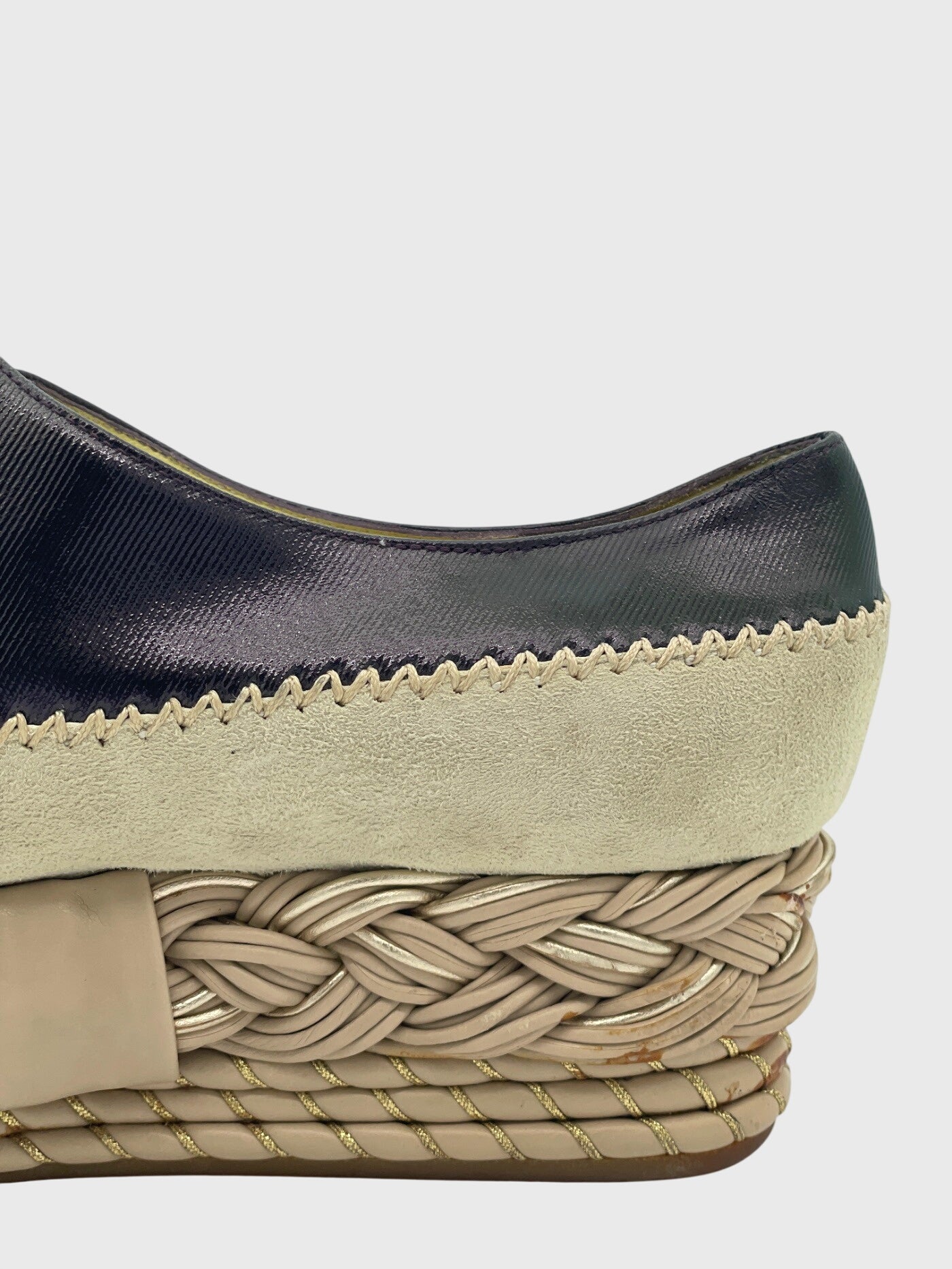 Pollini Espadrille Platform Derby EU 37 Mehrfarbig
