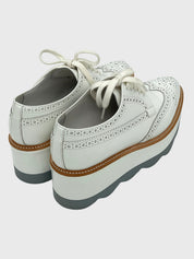 Prada Spazzolato Brogue Oxford EU 36 Weiß