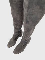 Stuart Weitzman Tieland Overknee Stiefel EU 38 Grau