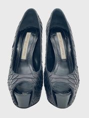 Gian Marco Lorenzi Peep-Toe Plateau Pump EU 37 Schwarz