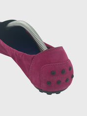 Tod's Dee Buckle Scrunch Ballerina EU 38 Pink - Image 6