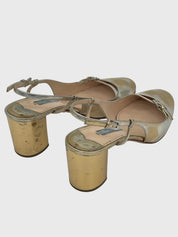 Prada Vernice Slingback EU 40 Metallic - Image 4