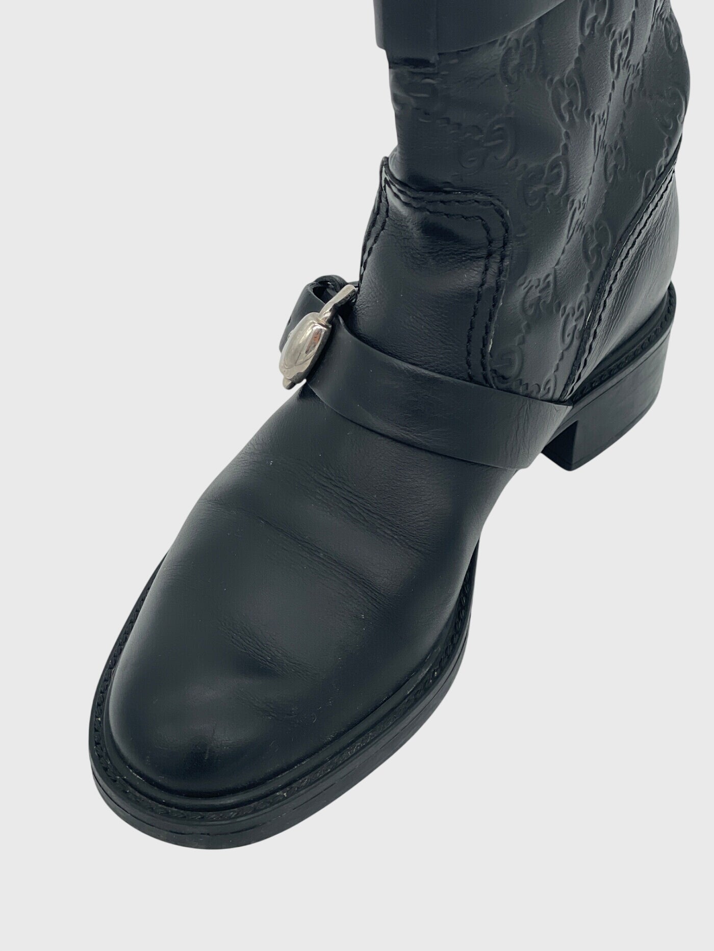 Gucci Leather Ankle Boot EU 36 Schwarz