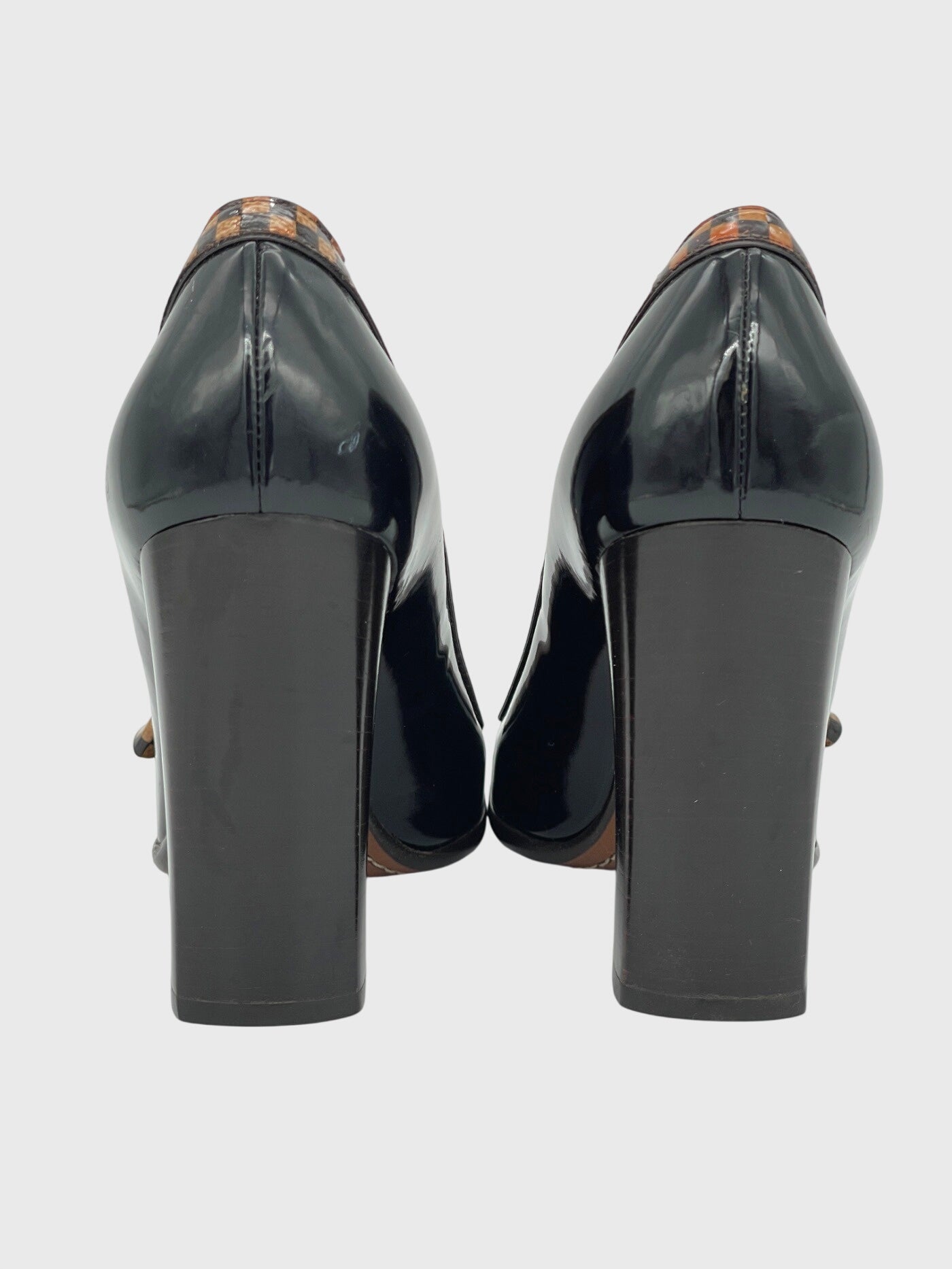 Louis Vuitton Damier Trim Bow Pump EU 38.5 Schwarz - Image 5