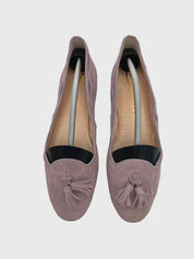 Santoni Tassel Suede Ballerina EU 38 Lila