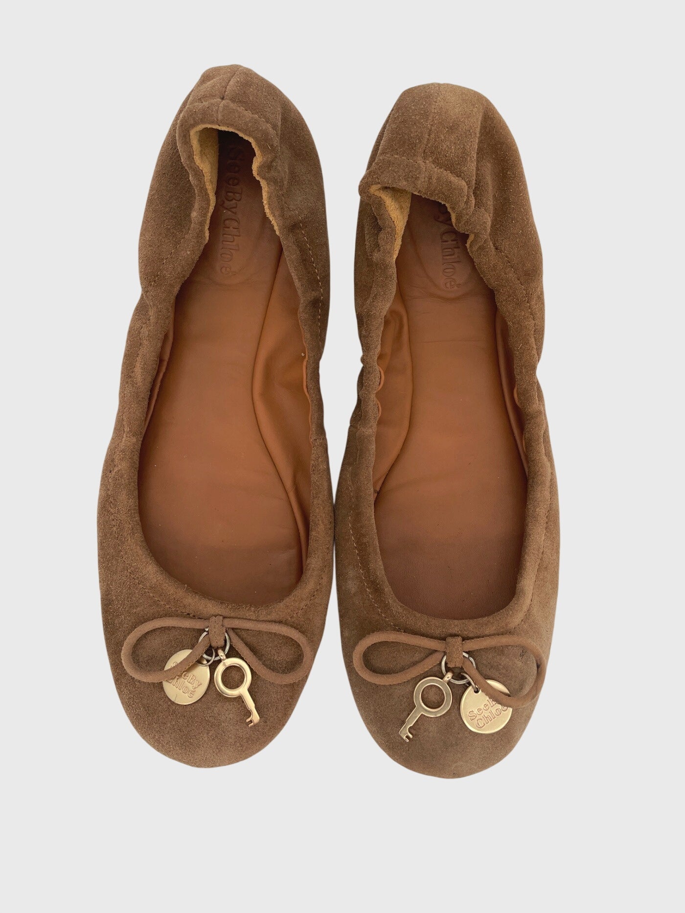 See by Chloe Suede Ballerina EU 39.5 Beige