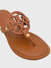 Tory Burch Miller Zehensteg Sandale EU 36.5 Braun