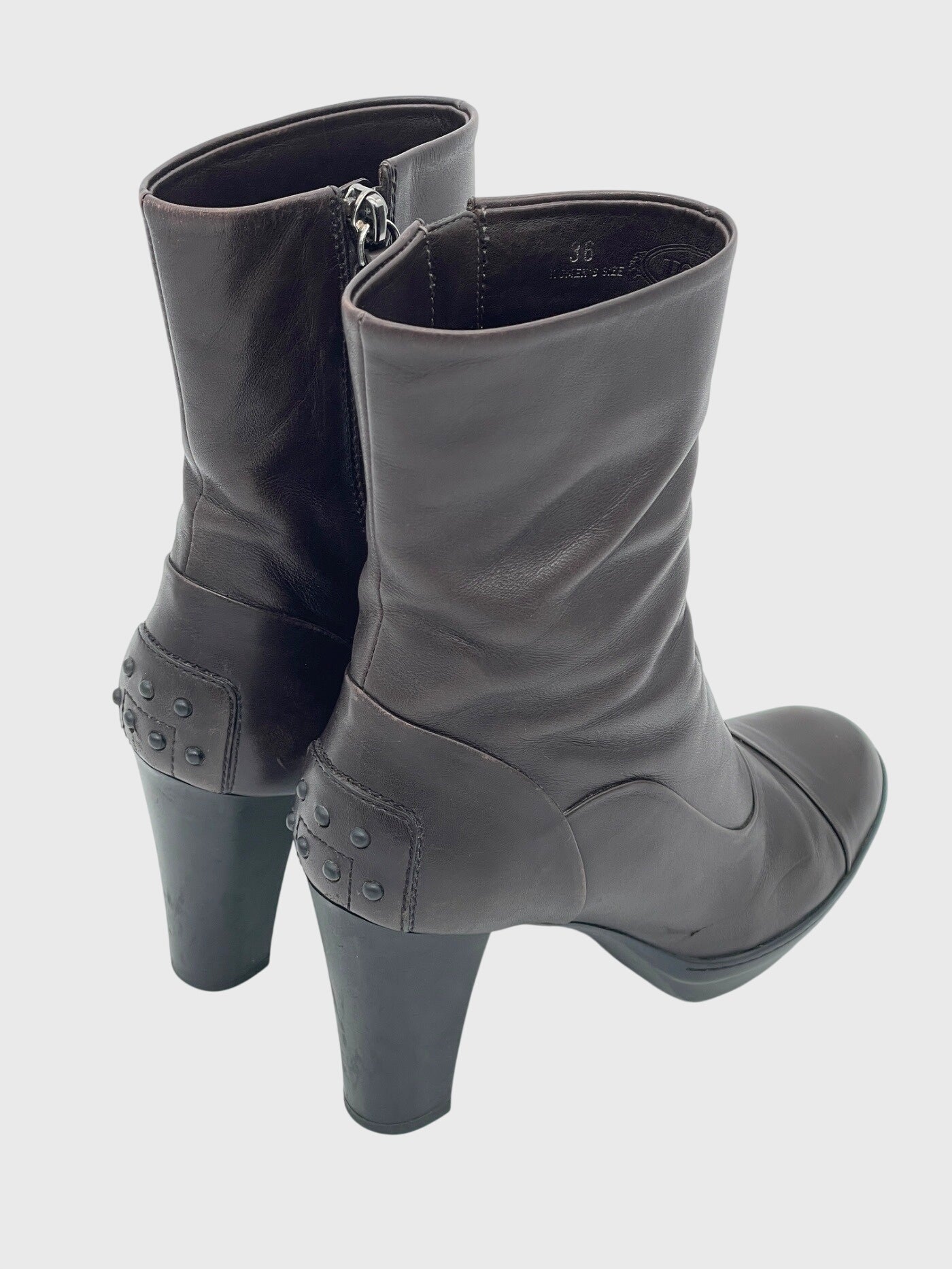 Tod's Gommini Heel Ankle Boot EU 36 Braun