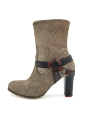 Floris van Bommel  Ponyhaar Ankle Boot EU 37 Beige