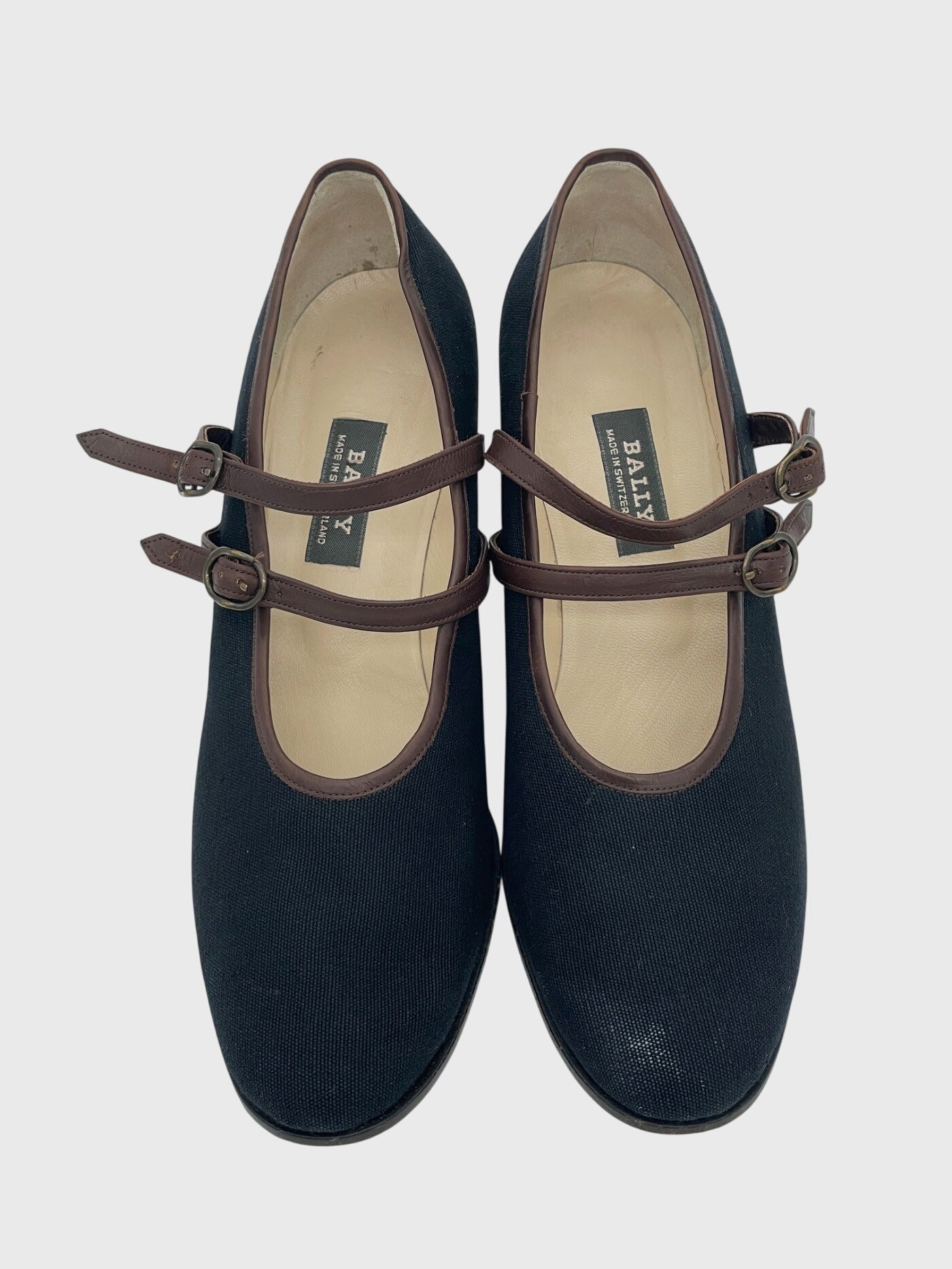 Bally Mary Jane Canvas Pump EU 42 Schwarz