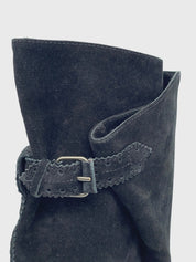 Balenciaga Suede Wedge Stiefel EU 38.5 Schwarz - Image 6