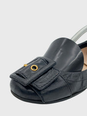 Prada Buckle Detail Loafer EU 36.5 Schwarz