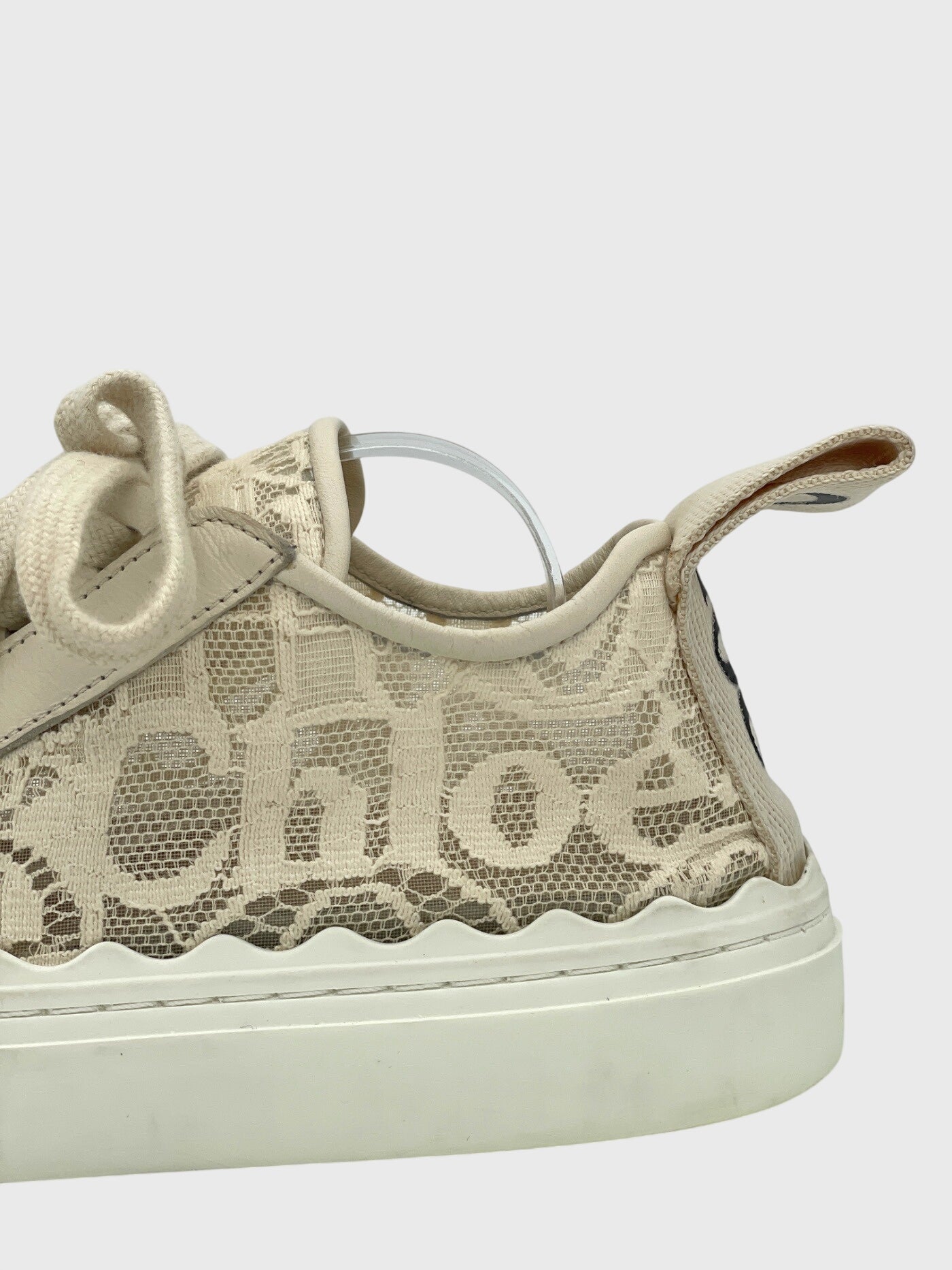 Chloé Lauren Lace Low Top Sneaker EU 36 Beige