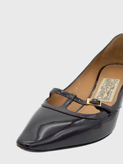Salvatore Ferragamo T-Strap Kitten Heel EU 37 Lila