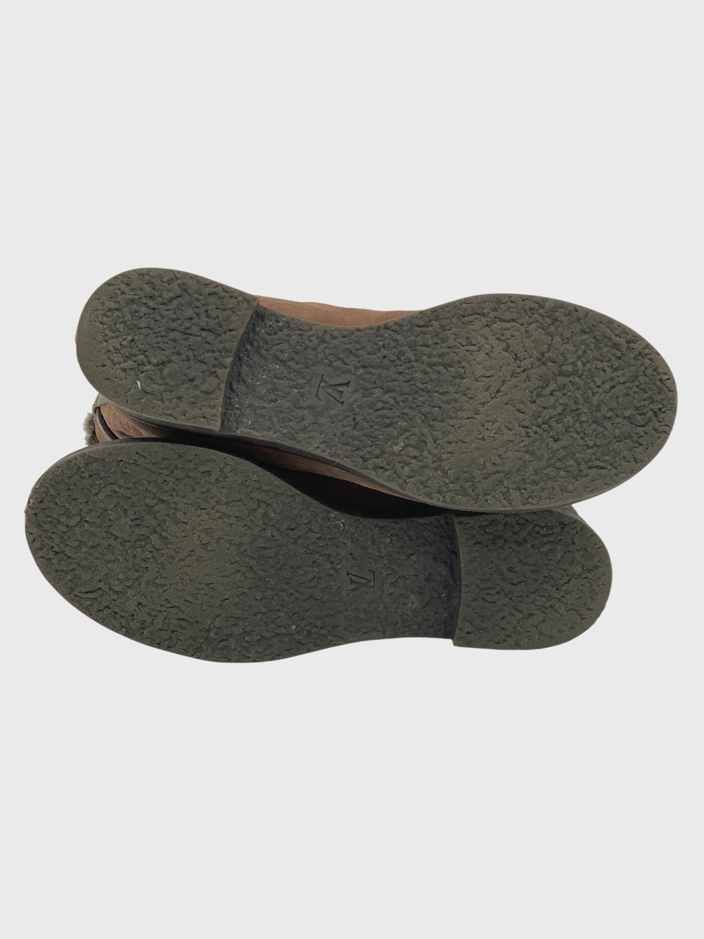 Louis Vuitton Monogram Suede Fur Stiefel EU 36.5 Braun