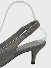 Kennel & Schmenger Studded Suede Slingback EU 37.5 Grau