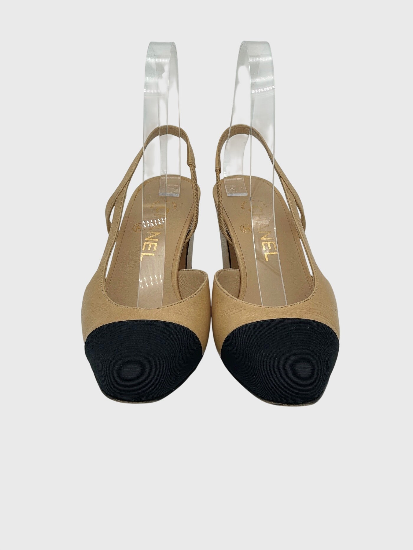 Chanel Classic Slingback EU 36 Beige