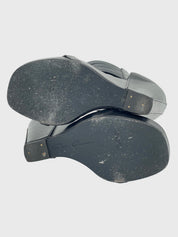 Rick Owens Slave Wedge Sandale mit Absatz EU 35 Schwarz - Image 7