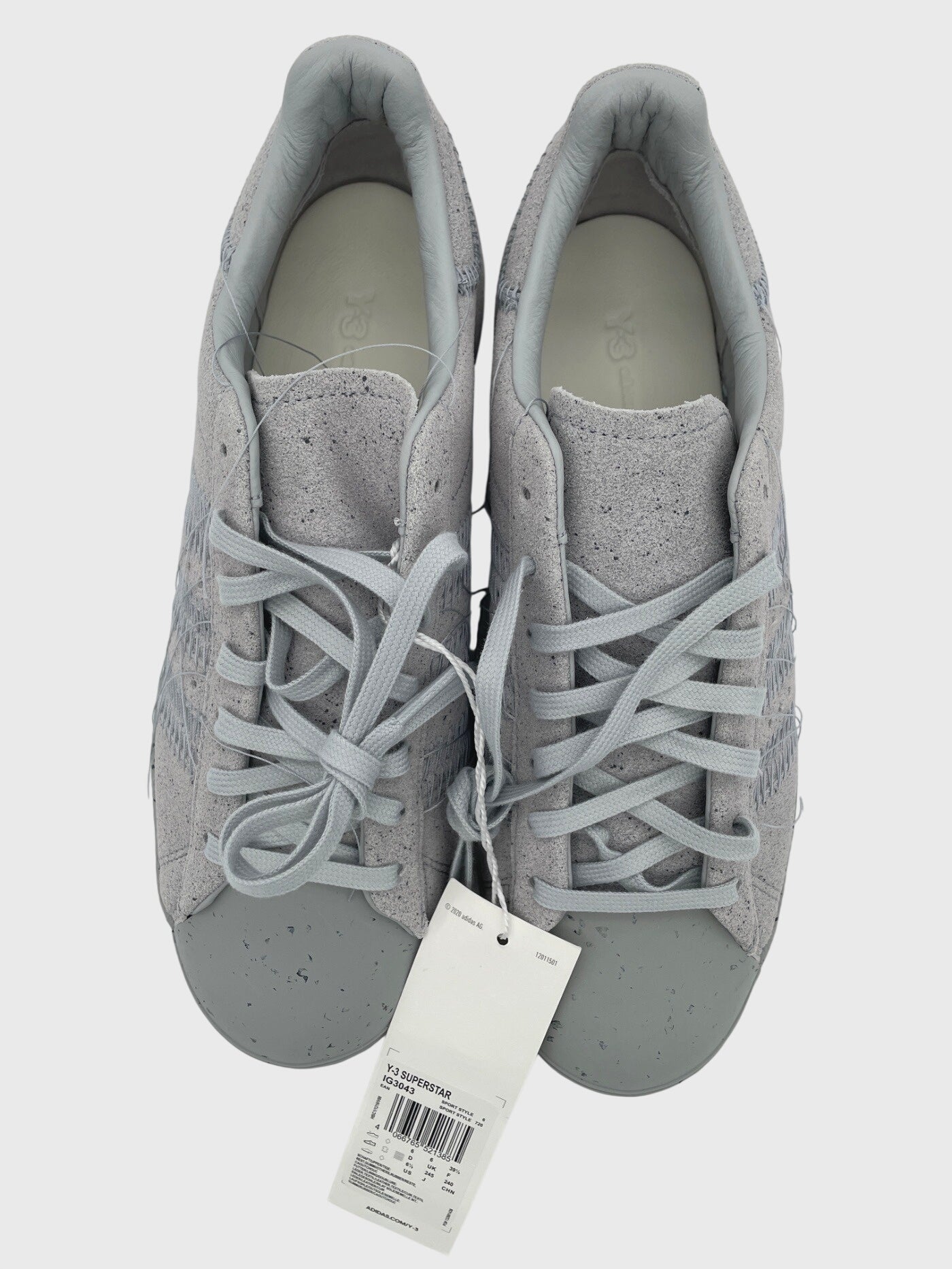 Adidas x Y-3 Superstar Clear Onix Low Top Sneaker EU 39.5 Grau