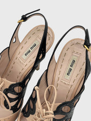 Miu Miu Cut-out Lace-up Sandale mit Absatz EU 38 Mehrfarbig - Image 5