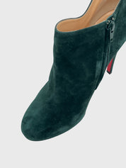Christian Louboutin Velvet Ankle Boot EU 40 Grün