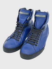 Emporio Armani High-Top Leather High Top Sneaker EU 44 Blau - Image 3