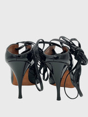 Givenchy Lace-up Patent Mule Pump EU 36 Schwarz