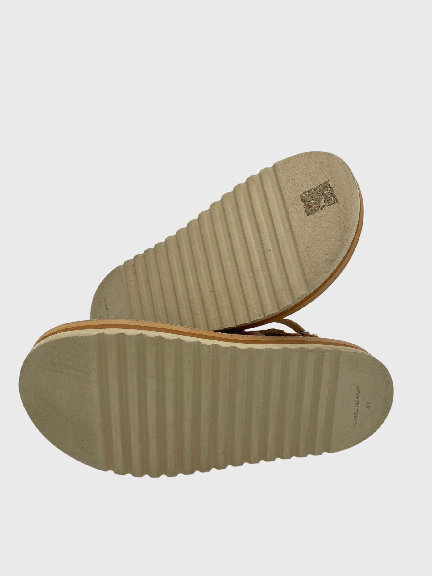 Isabel Marant Elham Flache Sandale EU 40 Braun