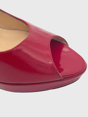 Jimmy Choo Luna Plateau Pump EU 38.5 Rot