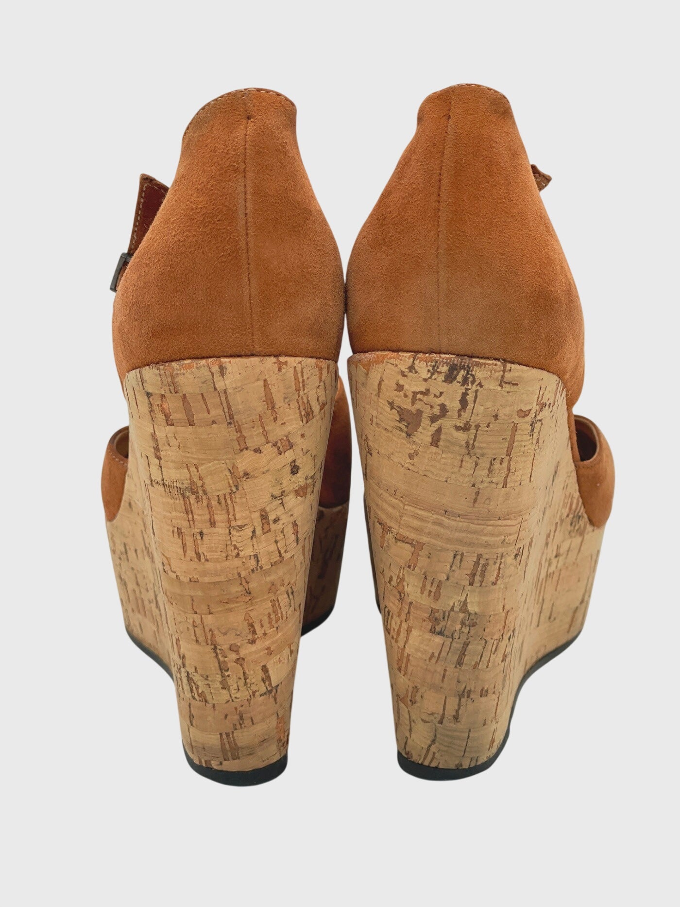 Ganni Cork Wedge Sandale mit Absatz EU 40 Braun