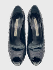 Gian Marco Lorenzi Peep-Toe Plateau Pump EU 37 Schwarz