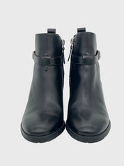 Bally Leather Wrap Ankle Boot EU 40 Schwarz