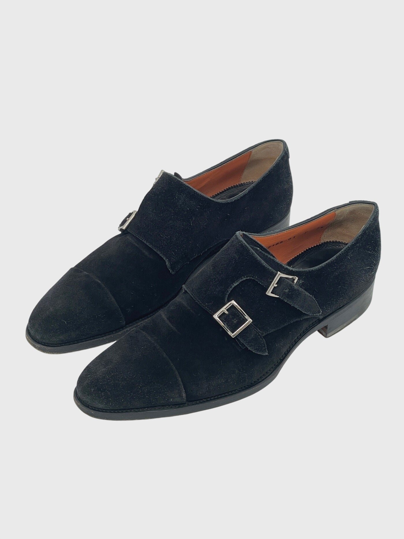 Santoni Double Monk Strap Loafer EU 42.5 Schwarz