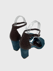 Santoni Rose Collection Sandale mit Absatz EU 37.5 Blau