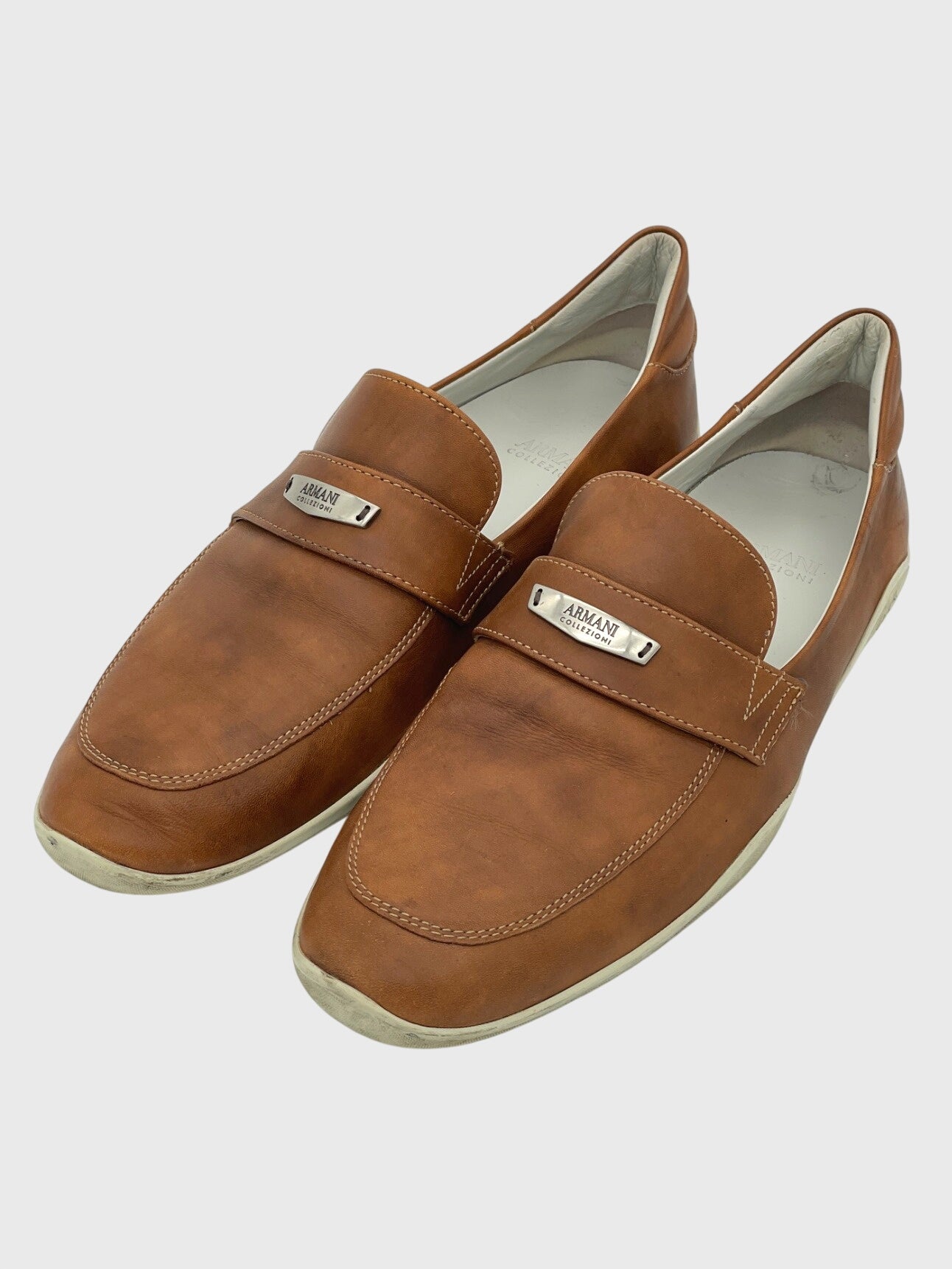 Armani Collezioni Smooth Leather  Loafer EU 41 Braun